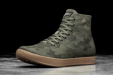 Camo Nobull High-Top Dark Forest Camo Canvas Men's Trainers | CA B1508E